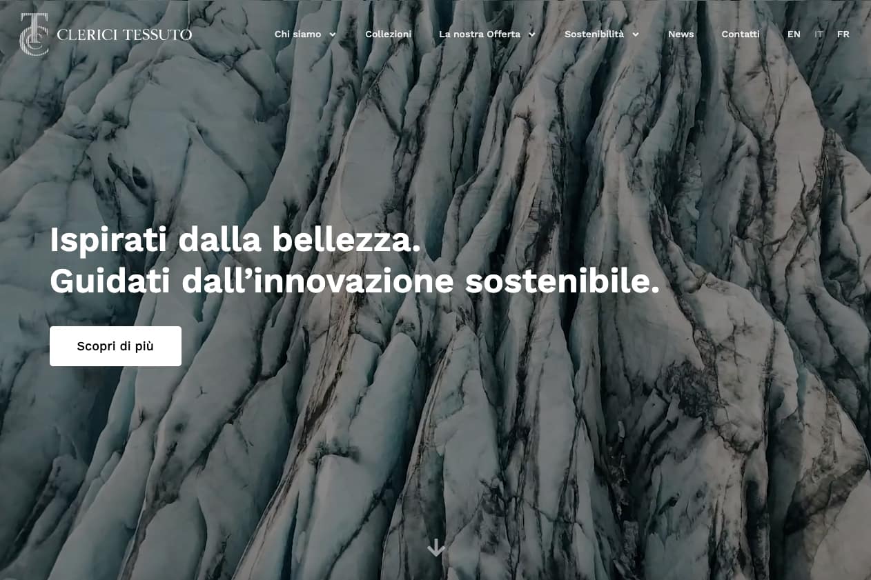 Sito web per Clerici Tessuto