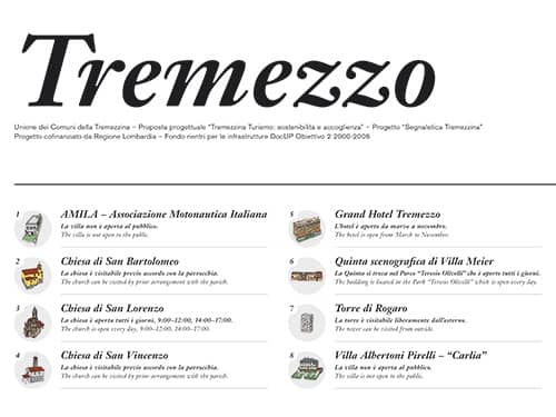 Studio, design, realizzazione segnaletica, cartellonistica, pannelli illustrativi per luoghi di interesse sul Lago di Como