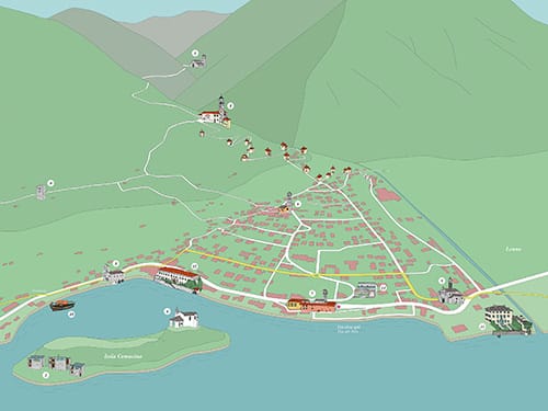 Studio, design, realizzazione segnaletica, cartellonistica, pannelli illustrativi per luoghi di interesse sul Lago di Como