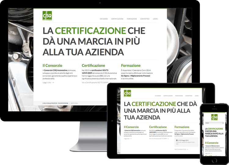 Realizzazione siti internet e web app a Milano, Monza e Brianza per enti di formazione, certificazione, società di consulenza sistemi gestione aziendale